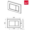 Кнопка смыва Alcaplast M272 пластик матовый xром
