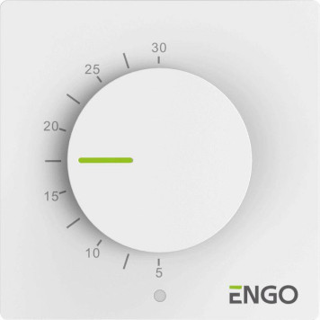 Термостат ENGO Simple комнатный механический, накладной, белый