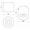 Накладной светильник iLedex Metrica 113-12W-D100-4000K-24DG-WH