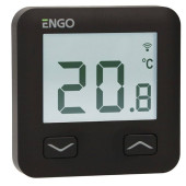 Термостат ENGO Easy комнатный накладной, с дисплеем, 2хAAA, черный