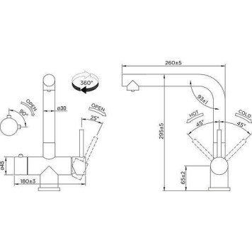 Omoikiri Takamatsu-BN Смеситель для кухни с возм. подключить фильтр, цвет: нержавеющая сталь 4994085-3