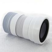 Труба фановая L=200-330 мм гофр. с манжетой, вход 97-107 мм, выход внутрь 110 мм трубы