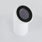 Труба фановая L=210 мм под углом 45, вход 97-107 мм, выход 110 мм