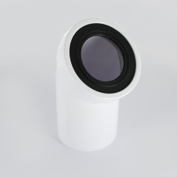 Труба фановая L=210 мм под углом 45, вход 97-107 мм, выход 110 мм