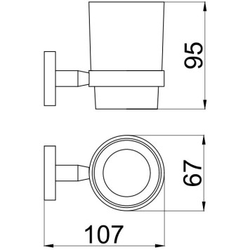 Allen Brau Priority Стакан подвесной 6,7x10,7x9,5h см, цвет: графит браш 6.31002-MG-1