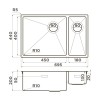 Omoikiri Taki 69-2-U/IF-L Side-LG Кухонная мойка нерж. сталь 69,5x44 см цвет: светлое золото 4997051