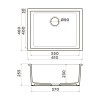 Omoikiri Okinoshima 61-U/I-BL Кухонная мойка Natceramic 61x46 см, цвет: черный 4997063