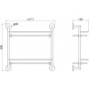 Allen Brau Priority Полочка стеклянная подвесная 41,77x13,8x40,8h см, цвет: графит браш 6.31015-MG