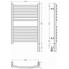 Сунержа Аркус 3.0 Полотенцесушитель электрический 43x72h см, правое, темный титан муар 15-5705-6040