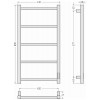 Стилье Формат 26 Полотенцесушитель электрический 43x7,4x80h см, цвет: черный 31526-8040