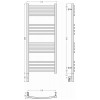 Сунержа Аркус 3.0 Полотенцесушитель электрический 43x112h см, левое, цвет: без покрытия 00-5704-1040