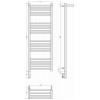 Сунержа Богема 3.0 с 1 полкой Полотенцесушитель электр. 40x120h см, левое, без покрытия 00-5806-1240