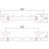 Сунержа Каньон Вешалка подвесная 26 см, 5 крючков, цвет: золото 03-3000-1005