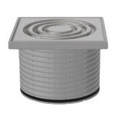 Элемент надст трапа сух/затв D=110мм нерж/реш 122х122 Fachmann 04.105