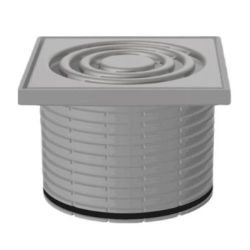 Элемент надст трапа сух/затв D=110мм нерж/реш 122х122 Fachmann 04.105