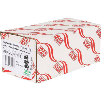 Распределительный коллектор FAR 3/4, хромированный, 3 отвода 1/2, проходной, с ЕК.-10