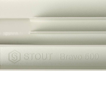 Радиатор алюминиевый STOUT Bravo 500 4 секции боковое подключение RAL9010 SRA-0110-050004 (SRA-0110-050004)-9