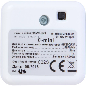 Беспроводной комнатный датчик, белый TECH C-mini b (C-mini b)-4