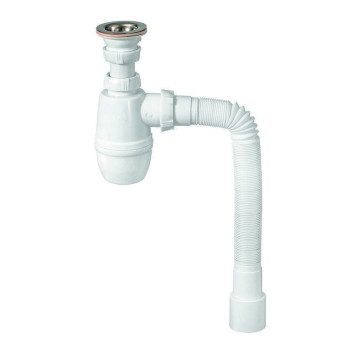 Сифон Wirquin Минор с выпуском 11/4 х 40 мм и с гофротрубой L800 мм 40 х 40/50 мм