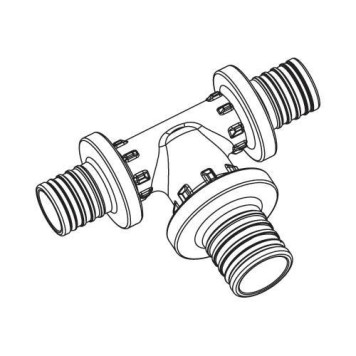 REHAU RAUTITAN Фитинги Тройник Настенный 16-Rp1/2-16 Rx для Труб из Сшитого Полиэтилена-1