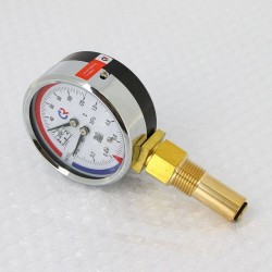 Термоманометр Росма ТМТБ- 31P.1 63/10 (1/2 quot;, 10 бар, 120'С, 2,5) радиальный