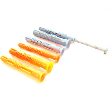 Саморез DIN 571 8x100 оц + Дюбель фасадный нейлон 10х100 с бортом (упак_50шт.)