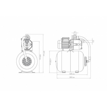 Джилекс ДЖАМБО насос-автомат 4751 - поверхностный насос с г/а 70/50 П-50 для водоснабжения.-8