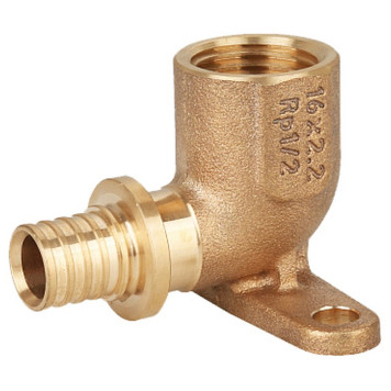 Угольник Gappo настенный с внутренней резьбой бронзовый 25-Rp 3/4