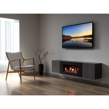 Тумба с биокамином Firelight BFP-P1700V графит-2
