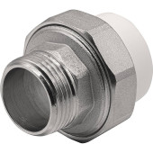 Муфта THERMOLIGHT комбинированная разъемная PP-R НР 32х1 белый (5/100)