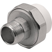Муфта THERMOLIGHT комбинированная разъемная PP-R НР 32х3/4 белый (5/120) Муфта THERMOLIGHT комбинированная разъемная PP-R НР 32х3/4 белый (5/120)