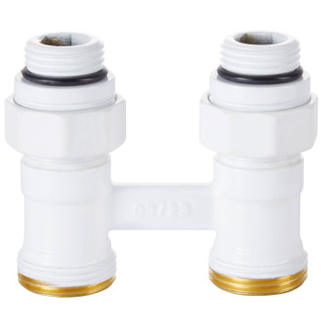 Узел нижнего подключения Royal Thermo прямой 1/2х3/4 EK (белый)-2