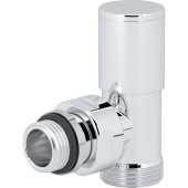 Вентиль ручной угловой НН 1/2 х 3/4 ЕК цвет белый, Compact