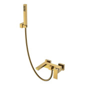 Boheme Qubic Смеситель для ванны с душем на стену, 2 отв., цвет: bronze 473-BR