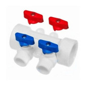 Коллектор PP-R Дн40х20 на 2 выхода с кранами РосТурПласт 18731