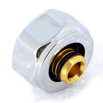 Соединитель обжим-В Carlo Poletti 16 х 2,0 - М24 х 19 хромированный для м/п труб-4