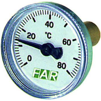 Термоманометры Термометр 3/8, торцевое соединение, 0…80°С, зонд 36 мм, ф40 мм FAR FA 2651