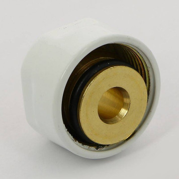 Соединитель Carlo Poletti для м/п трубы 16х2,25 с цилиндрической гайкой цвет белый-2