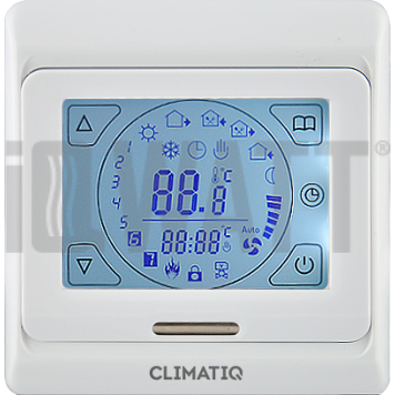 Терморегулятор с ЖК-дисплеем и сенсорными кнопками CLIMATIQ ST (white)
