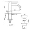 Gattoni Circle One Смеситель для биде на 1 отв., излив 100 мм, с донным клапаном, цвет: хром