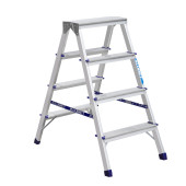 Стремянка Алюмет 4 ступени двухсторонняя алюминиевая
