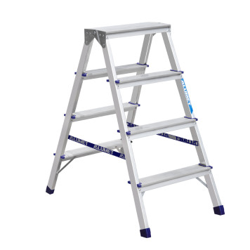 Стремянка Алюмет 4 ступени двухсторонняя алюминиевая