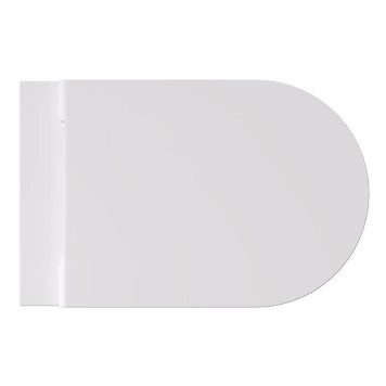 Alice Hide Round Унитаз 57х37см., подвесной, безободковый, с сиденьем и крышкой с микролифтом, с набором для крепления, цвет: белый матовый. 31170109SET-3