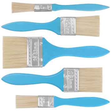 Кисти флейцевые, синяя ручка, набор 5 шт. (1/2, 1, 1,5, 2,2,5)-3