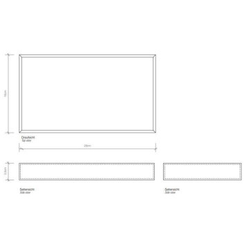 Decor Walther Brownie Tab L Лоток универсальный 28x16см, настольный, цвет: черная кожа. 0930160-1