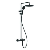 Duravit Wave Душевая система с термостатом, ручной душ с регулировкой высоты, шланг 1600 мм, ручной душ 3 режима, излив 223 мм, цвет: черный матовый. WA5280008C46