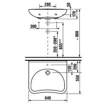 Roca Access Раковина подвесная 64х55см, с 1 отв., для людей с ограниченными возможностями, цвет: белый. Z.RU93.0.765.9-2