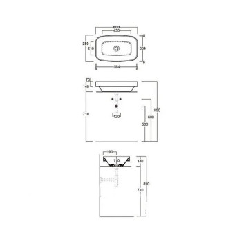 Simas Baden Baden Раковина накладная 60х38 см, без отв. для смесителя, цвет: nero matt. BB11 nero matt-1