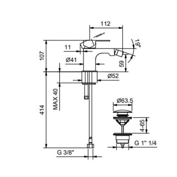 Fantini Myo Смеситель для биде на 1 отв., цвет: хром-1