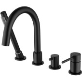 AQ1348MB ЕВРОПА смеситель на борт ванны на 4 отв., матовый черный AQ1348MB